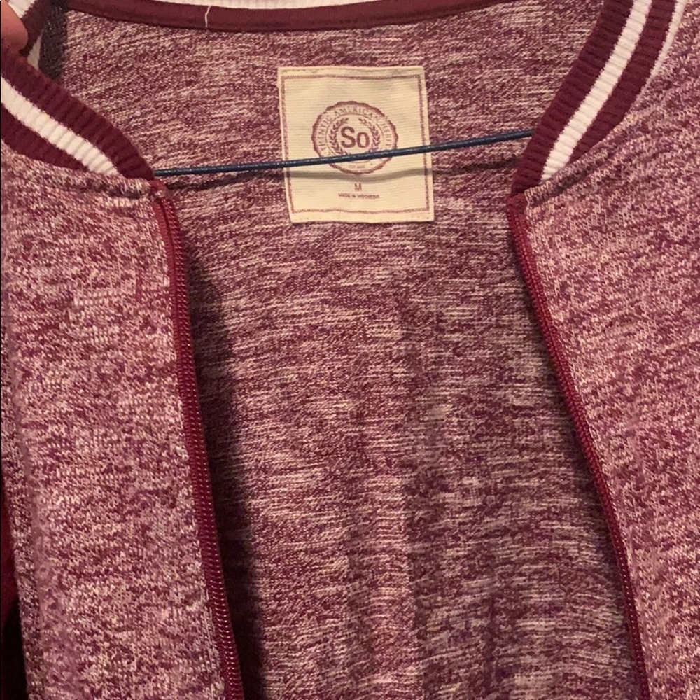 maroon full zip jacket - Picture 3 of 3